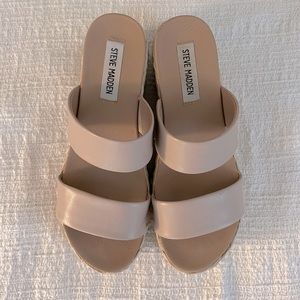 Steve Madden Taupe Leather Sandals | US 6